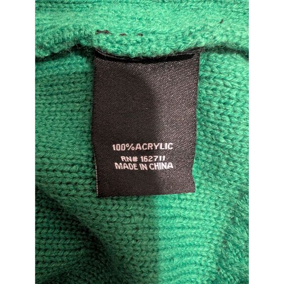 33 Degrees Women's Button Up Christmas Green Sweater Size 3XL - Picture 5 of 6